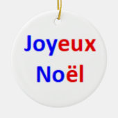 french joyeux noel keramisch ornament (Voorkant)