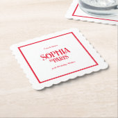 French Kisses & 30th Birthday Wishes Paris Party Kartonnen Onderzetters (Gebogen)