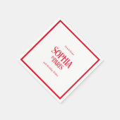 French Kisses & 30th Birthday Wishes Paris Party Servet (Hoek)