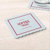 French Kisses & 40th Birthday Wishes Paris Party Kartonnen Onderzetters (Gebogen)