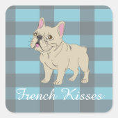 French Kisses Vierkante Sticker (Voorkant)