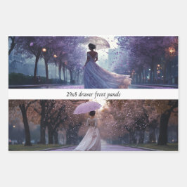 French Lady Garden Walk Drawer Front Wrapping Pape Inpakpapier Vel