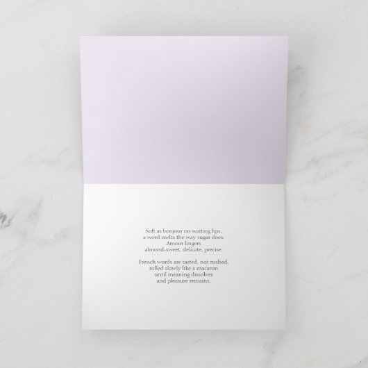 French Language Day March 20 Macarons Kaart (Binnen)