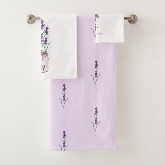 French Lavender Botanical Bad Handdoek (Insitu)
