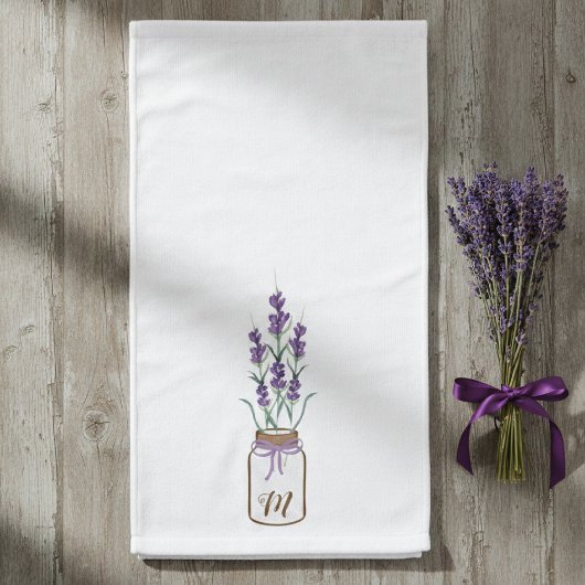 French Lavender Botanical Bad Handdoek