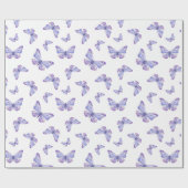 French Lavender Butterfly Pattern Cadeaupapier (Vlak)