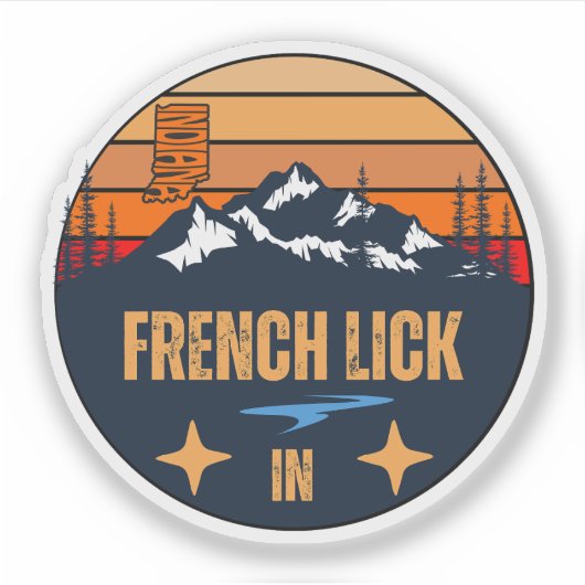 French Lick, Indiana Sticker (Voorkant)