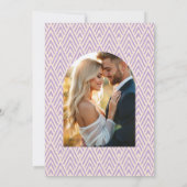 French Lilac & Champagne Art Deco Wedding Photo Kaart (Achterkant)