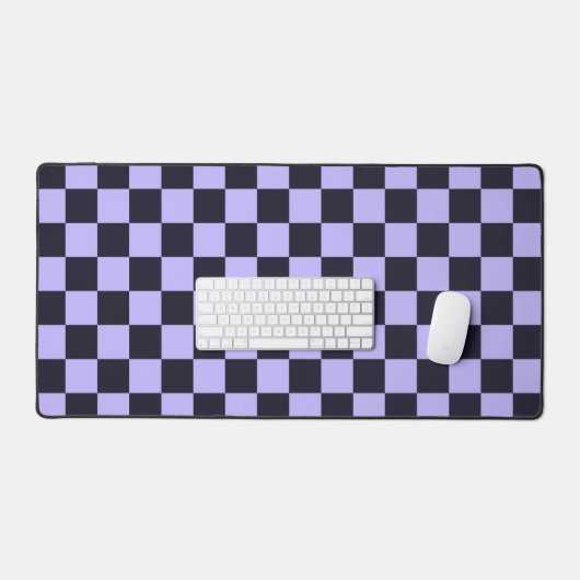 French lilac checkerboard pattern bureaumat (Keyboard & Muis)