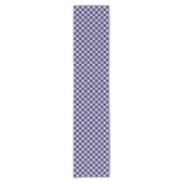 French lilac checkerboard pattern korte tafelloper (Voorkant)