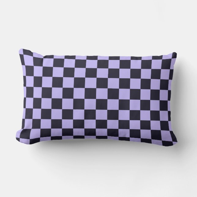 French lilac checkerboard pattern kussen (Voorkant)