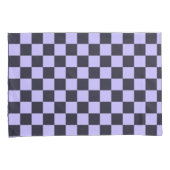 French lilac checkerboard pattern kussensloop (Voorkant-Rechts)