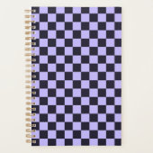 French lilac checkerboard pattern planner (Voorkant)