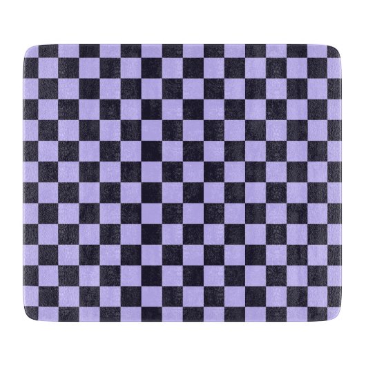 French lilac checkerboard pattern snijplank (Voorkant)