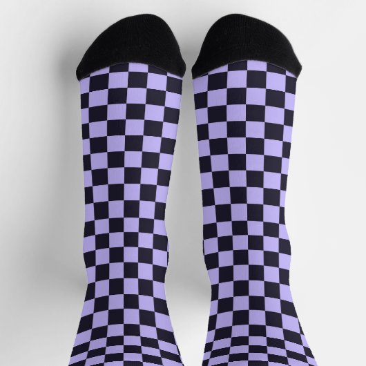 French lilac checkerboard pattern sokken (Top)