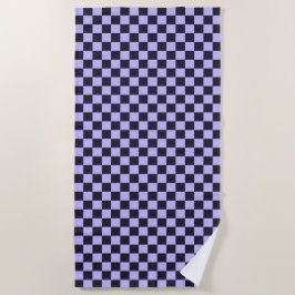 French lilac checkerboard pattern strandlaken