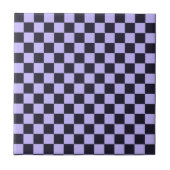 French lilac checkerboard pattern tegeltje (Voorkant)