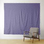 French lilac checkerboard pattern wandkleed (In Situ (horizontaal))