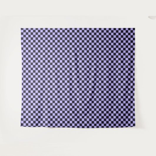 French lilac checkerboard pattern wandkleed (Voorkant (horizontaal))