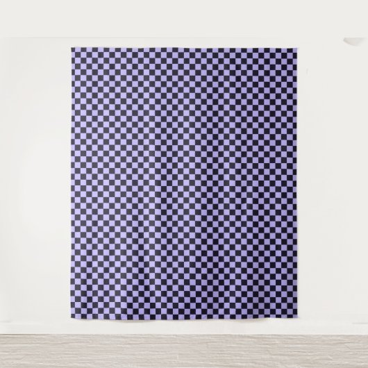 French lilac checkerboard pattern wandkleed (Voorkant)