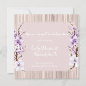 French Lilac wedding invitations rustic (Voorkant)