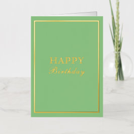 French Macaron Happy Birthday Green Folie Feestdagenkaart