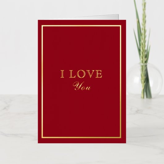 French Macaron I Love You Red Folie Feestdagenkaart (Voorkant)