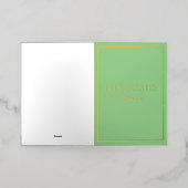 French Macaron Joyeux Paques Green Folie Feestdagenkaart (Buiten Laag)