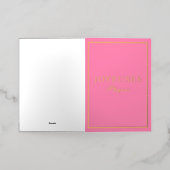 French Macaron Joyeux Paques Pink Folie Feestdagenkaart (Buiten Laag)