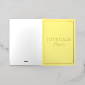 French Macaron Joyeux Paques Yellow Folie Feestdagenkaart (Buiten Laag)