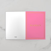 French Macaron Maman Pink Folie Feestdagenkaart (Buiten Laag)