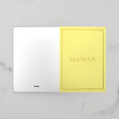 French Macaron Maman Yellow Folie Feestdagenkaart (Buiten Laag)