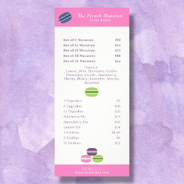 French Macaron Menu & Prijslijst Kaartstander