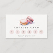 French Macarons Bakery 6 Punch Loyalty Kaart Visitekaartje (Voorkant)