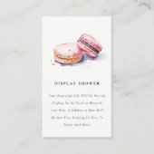 French Macarons Bakery Display Baby shower met dou Informatiekaartje (Voorkant)