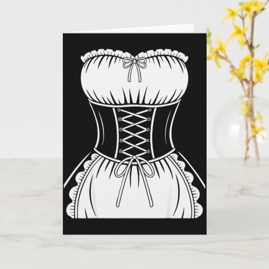 French Maid Shirt Adult Men Women Anime Cosplay Co Kaart (Gele Bloem)