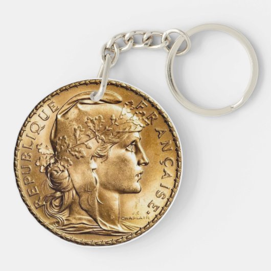 French Marianne Rooster Sleutelhanger (Achterkant)