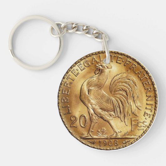 French Marianne Rooster Sleutelhanger (Voorkant)