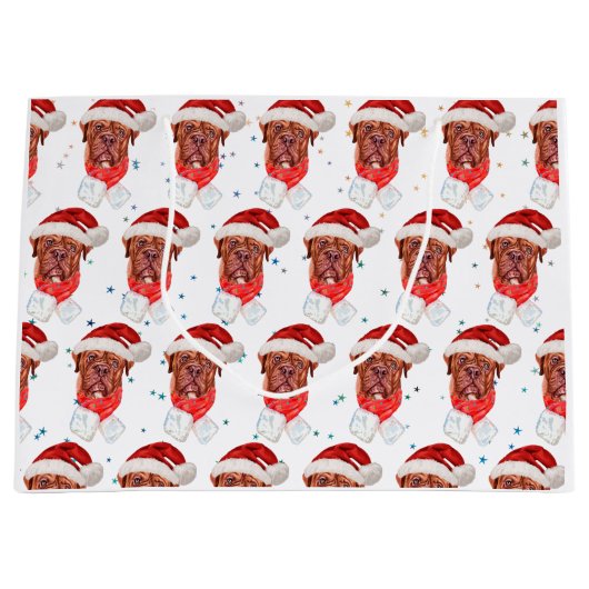 French Mastiff Dog Breed Christmas Groot Cadeauzakje (Voorkant)