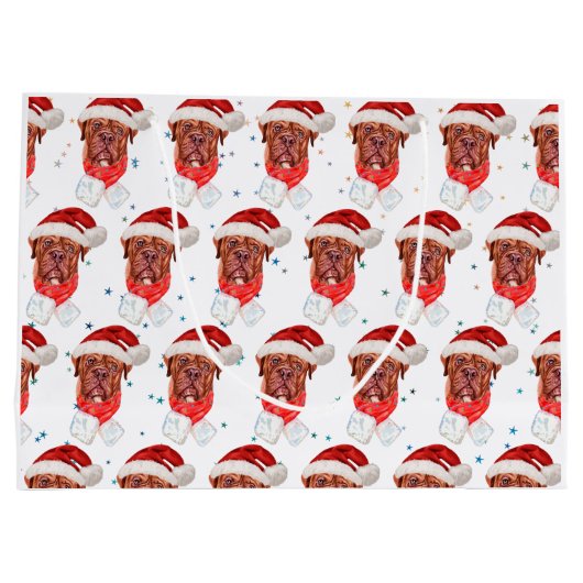 French Mastiff Dog Breed Christmas Groot Cadeauzakje (Achterkant)