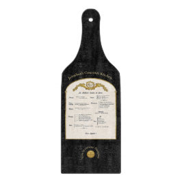French Menu Black Glass Cutting Board Snijplank