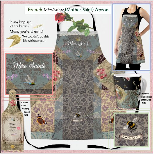 French "Mother-Saint" Rococo Apron Schort