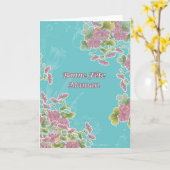 French mother's day card, goede mama-feestdag kaart (Gele Bloem)