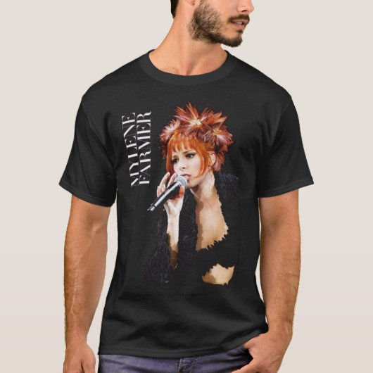French, Mylene Farmer, France, Meme, Joelle Guilla T-shirt (Voorkant)