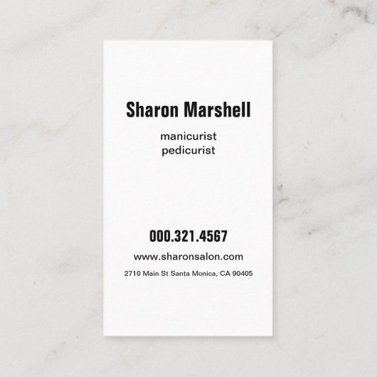 French Nails & Rozen Manicure Pedicure Salon Visitekaartje (Achterkant)