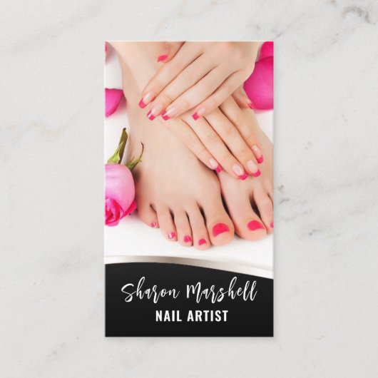 French Nails & Rozen Manicure Pedicure Salon Visitekaartje (Voorkant)