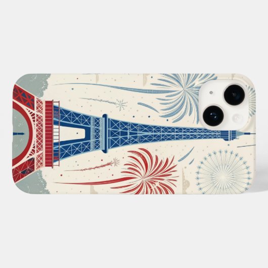 French National Day. July 14 every year Case-Mate iPhone Case (Achterkant (horizontaal))