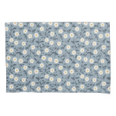 French Navy Blue Modern Farmhouse Daisy Pattern Kussensloop (Voorkant)
