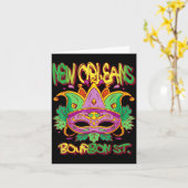 French New Orleans Mardi Gras Bourbon Street Souve Kaart (Gele Bloem)