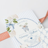 French Nursery Baby Shower Coquette Baby in Blue Kaart